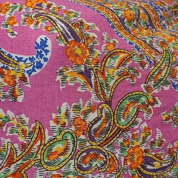 Ralph Lauren, pink patterned, long-sleeve, soft, stretchy top - Picture 2 of 6